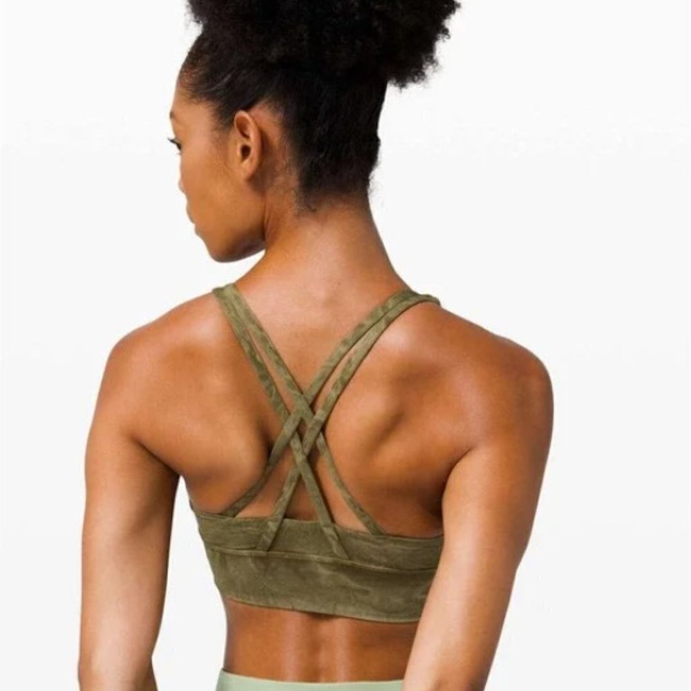 Lululemon Energy Bra Long Line Ice Dye Medium Support Size 2